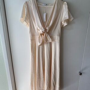 Baltic Born Tie-Front Cream Women’s Dress (L)